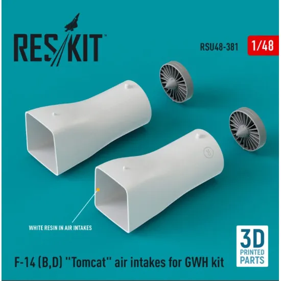 Reskit Rsu48-0381 1/48 F14 B D Tomcat Air Intakes For Gwh Kit 3d Printed