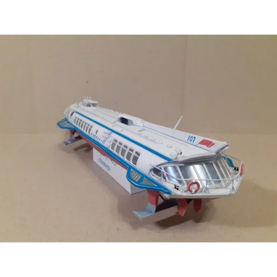 Orel 338 1/100 River Passenger Hydrofoils Meteor-107, Pr 342e Paper Model Kit