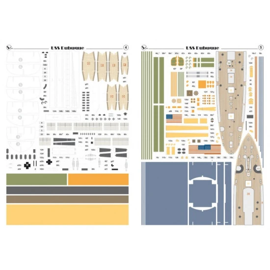 Orel 344 1/200 Gunboat Pg-17 Dubuque Usa, 1905 Paper Model Kit