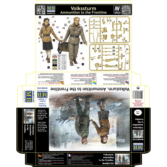 Master Box 35182 1/35 Volkssturm Ammunition To The Frontline Plastic Model Kit