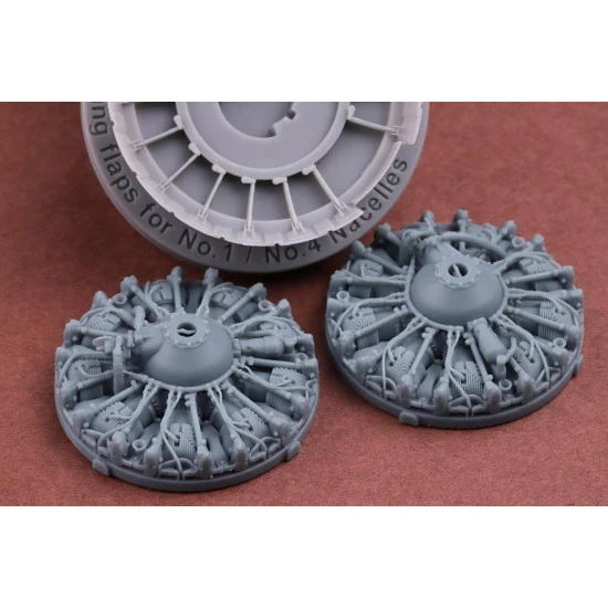 Sbs 48090 1/48 B-17 F/G Early Engine And Cowling Set For Hk Models Kit Sbs 48090 1/48 B-17 F/G Early Engine And Cowling Set For Hk Models Kit