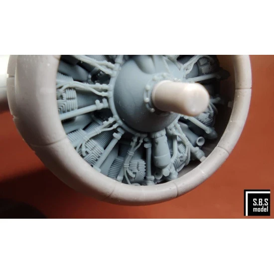 Sbs 48090 1/48 B-17 F/G Early Engine And Cowling Set For Hk Models Kit Sbs 48090 1/48 B-17 F/G Early Engine And Cowling Set For Hk Models Kit