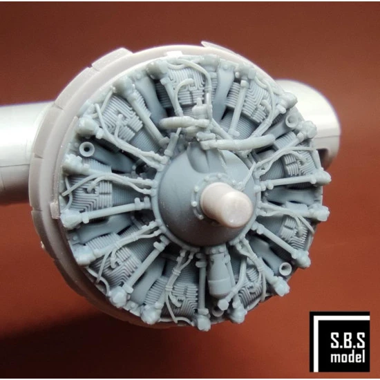 Sbs 48090 1/48 B-17 F/G Early Engine And Cowling Set For Hk Models Kit Sbs 48090 1/48 B-17 F/G Early Engine And Cowling Set For Hk Models Kit