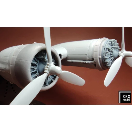 Sbs 48090 1/48 B-17 F/G Early Engine And Cowling Set For Hk Models Kit Sbs 48090 1/48 B-17 F/G Early Engine And Cowling Set For Hk Models Kit