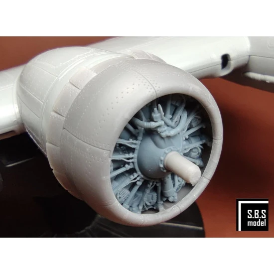Sbs 48090 1/48 B-17 F/G Early Engine And Cowling Set For Hk Models Kit Sbs 48090 1/48 B-17 F/G Early Engine And Cowling Set For Hk Models Kit