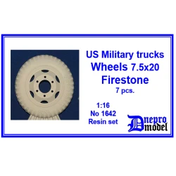 Dnepro Model 1642 1/16 Us Military Trucks Wheels 7.5 20 Firestone