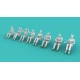 Rise144 Models Rm071 1/144 Airline Pilots 8x Pilots In Different Poses