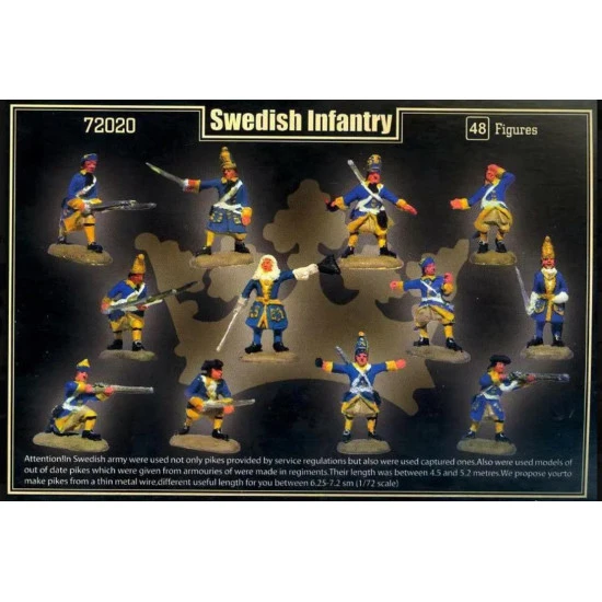 Mars Figures 72020 1/72 Swedish Infantry Northern War Plastic Model