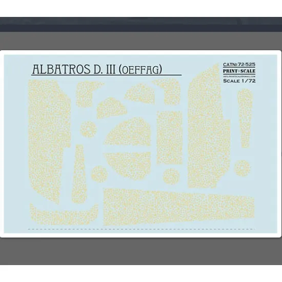 Print Scale 72-525 1/72 Decal For Albatros D.iii Oefag