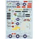 Print Scale 72-527 1/72 Decal For P 47 Thunderbolt Aces
