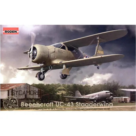 Beechcraft UC-43 Staggerwing 1/48 Roden 442