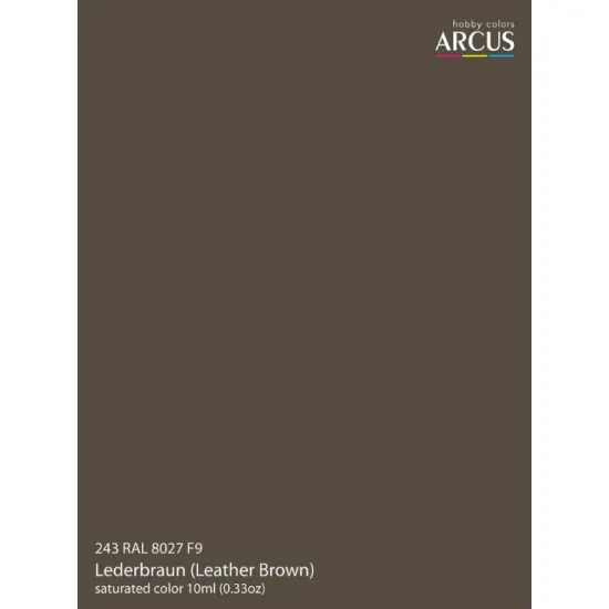 Arcus A243 Acrylic Paint Ral 8027 F9 Lederbraun Saturated Color