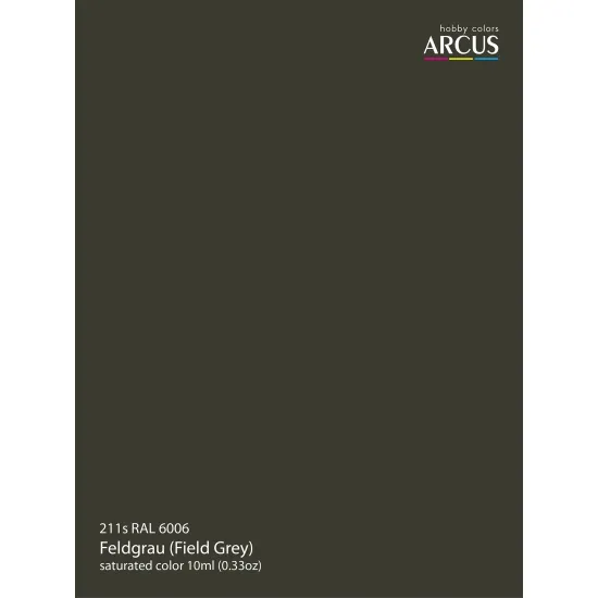 Arcus A211 Acrylic Paint Ral 6006 Feldgrau Field Grey Saturated Color