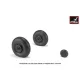 Armory Aw32015 1/32 Iljushin Il-2 Bark Early Type Wheels W/ Weighted Tyres
