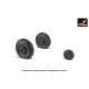 Armory Aw32016 1/32 Iljushin Il-2 Bark Late Type Wheels W/ Weighted Tyres