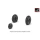 Armory Aw32016 1/32 Iljushin Il-2 Bark Late Type Wheels W/ Weighted Tyres