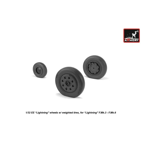Armory Aw32401 1/32 Ee Lightning Wheels W/ Weighted Tires Late