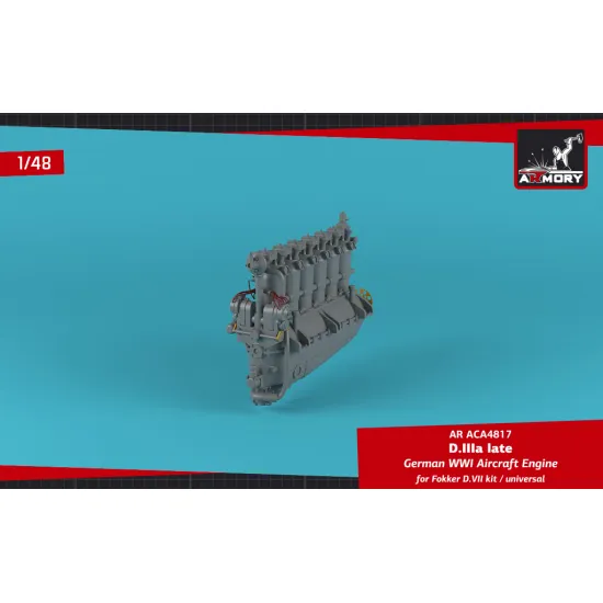 Armory Aca4817 1/48 German Wwi Aircraft Engine Mod D.iiia