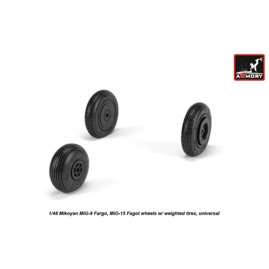 Armory Aw48032 1/48 Mikoyan Mig-9 Fargo / Mig-15 Fagot Early Wheels W/ Weighted Tires