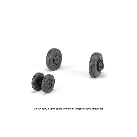 Armory Aw48316 1/48 F-100d Super Sabre Wheels W/ Weighted Tyres