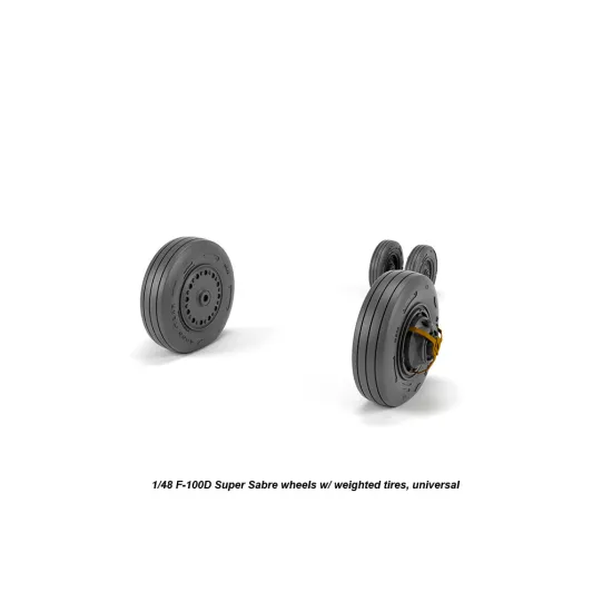 Armory Aw48316 1/48 F-100d Super Sabre Wheels W/ Weighted Tyres
