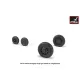 Armory Aw48317 1/48 F-104a/C Starfighter Early Wheels W/ Optional Nose Wheels Weighted