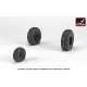 Armory Aw32311 1/32 Ah-64 Apache Wheels W/ Weighted Tires, Smooth Hubs
