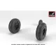 Armory Aw32311 1/32 Ah-64 Apache Wheels W/ Weighted Tires, Smooth Hubs