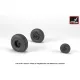 Armory Aw32312 1/32 Ah-64 Apache Wheels W/ Weighted Tires Ribbed Hubs