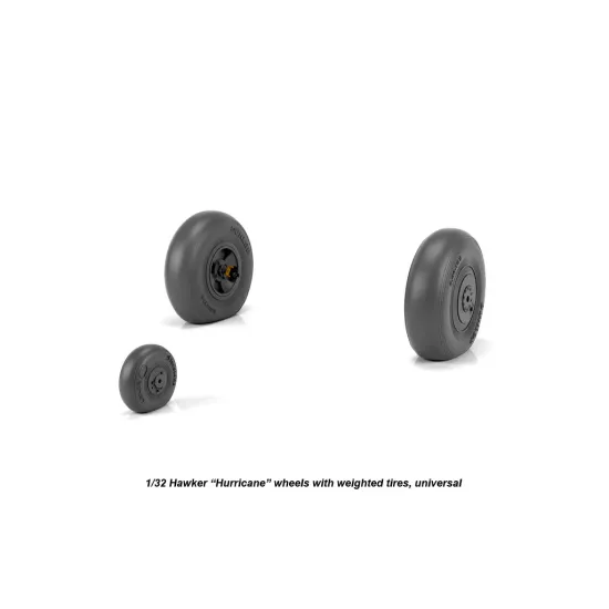Armory Aw32403 1/32 Hawker Hurricane Wheels W/ Weighted Tires