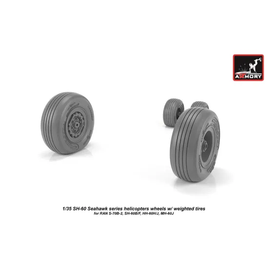 Armory Aw35302 1/35 Sh-60 Seahawk Wheels W/ Weighted Tires