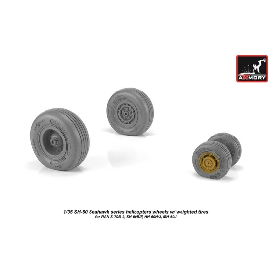 Armory Aw35302 1/35 Sh-60 Seahawk Wheels W/ Weighted Tires