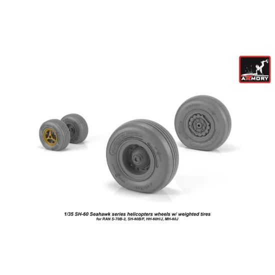 Armory Aw35302 1/35 Sh-60 Seahawk Wheels W/ Weighted Tires