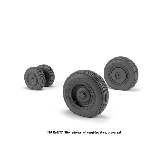 Armory Aw48038 1/48 Mil Mi-8/17 Hip Wheels W/ Weighted Tires