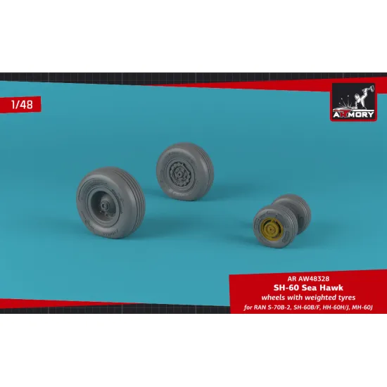 Armory Aw48328 1/48 Sh-60 Seahawk Wheels W/ Weighted Tires