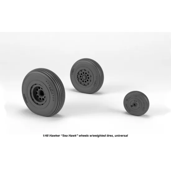 Armory Aw48415 1/48 Hawker Sea Hawk Wheels W/ Weighted Tires
