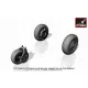 Armory Aw72033 1/72 Sukhoj Su-27/30 Flanker Wheels W/ Late Type Hubs, Weighted Tires, Late Front Mudguard