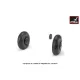 Armory Aw72056 1/72 Iljushin Il-2 Bark Late Type Wheels W/ Weighted Tires