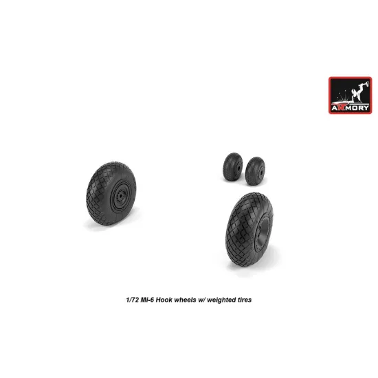 Armory Aw72058 1/72 Mil Mi-6 Hook Wheels W/ Weighted Tires