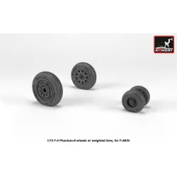 Armory Aw72328 1/72 -4 Phantom-ii Wheels W/ Weighted Tires Early