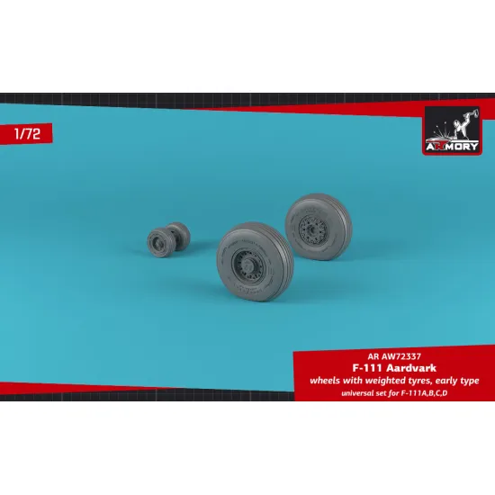 Armory Aw72337 1/72 F-111a/B/C/D Aardvark Wheels W/ Weighted Tires