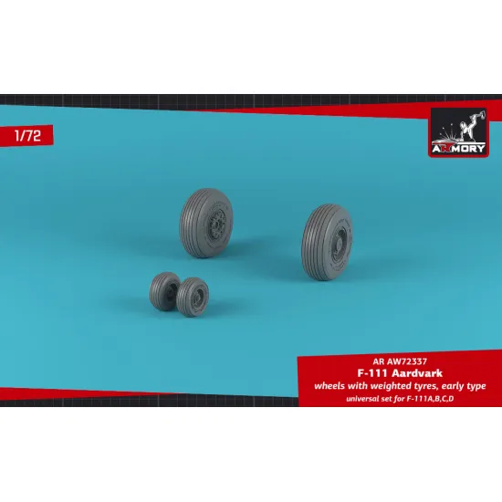 Armory Aw72337 1/72 F-111a/B/C/D Aardvark Wheels W/ Weighted Tires