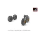 Armory Aw72414 1/72 Bac Tsr.2 Wheels W/ Weighted Tires, Type A Dl