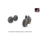 Armory Aw72415 1/72 Bac Tsr.2 Wheels W/ Weighted Tires Type B Gy