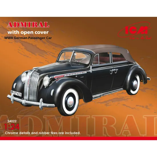 Admiral with open cover, WWII German passenger car 1/24 ICM 24022