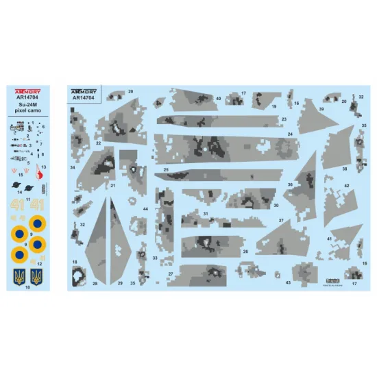 Armory 14703 1/144 Sukhoj Su-24m Fencer Ukrainian Modern Pixel Camo