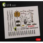 Kelik K48091 1/48 Ch 46e Cargo Compartment Interior 3d Decals For Academy Kit