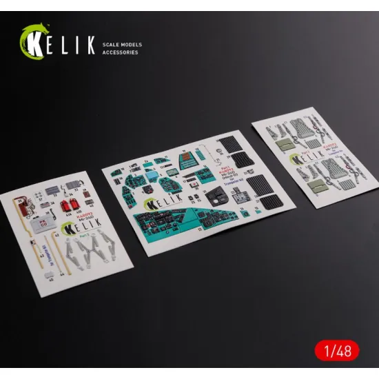 Kelik K48092 1/48 Mi 24d Hind D Interior 3d Decals For Trumpeter Kit