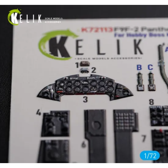Kelik K72113 1/72 F9f 2 Panther Interior 3d Decals For Hobbyboss Kit