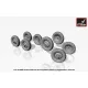 Armory Ac7340 1/72 Mercedes G4 Wheels With Weighted Tires, Off-road Pattern